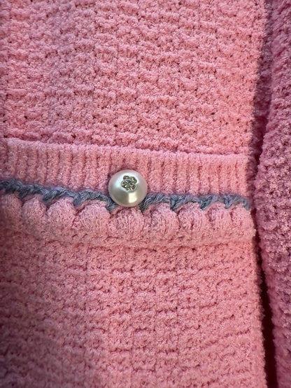 Chanel 25p pink cardigan