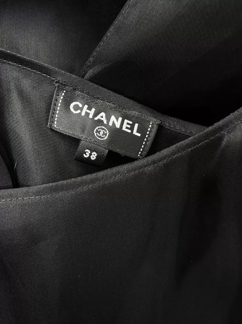 Chanel 24S Black silk  dress