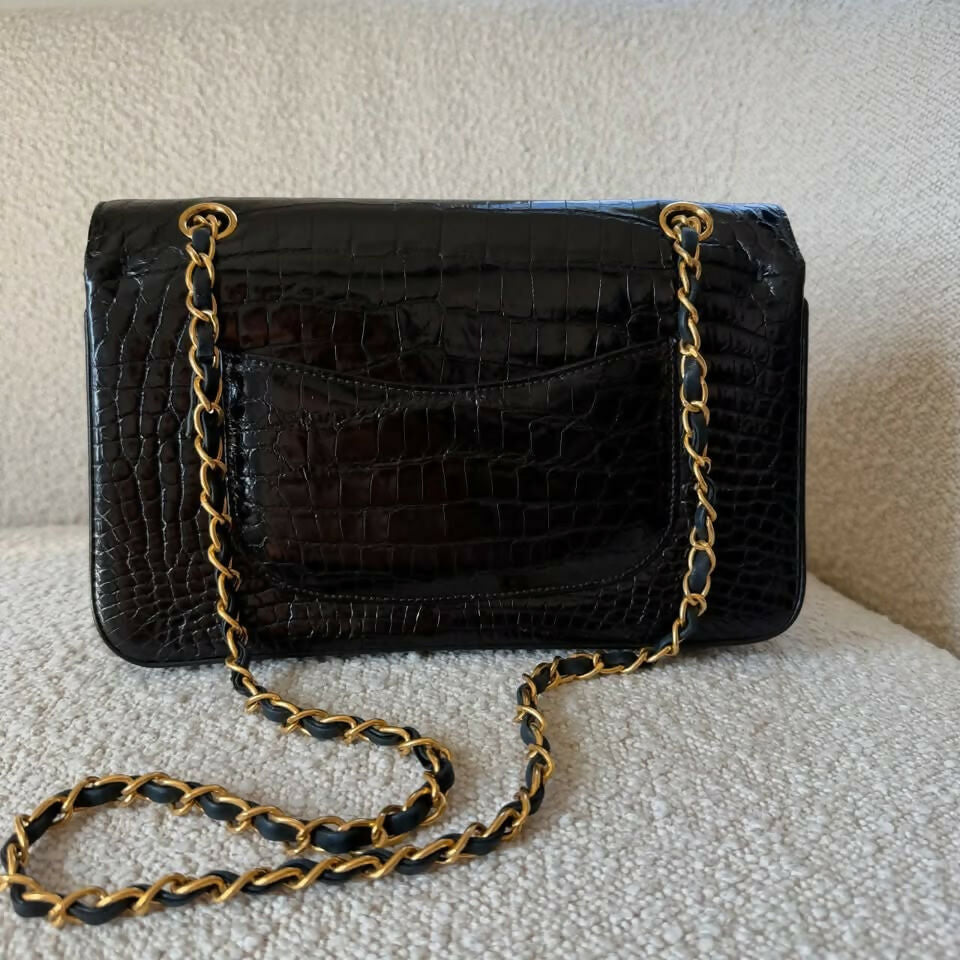 Chanel Vintage Medium Flap Bag – Black Crocodile | 1997 | 24K Gold Hardware