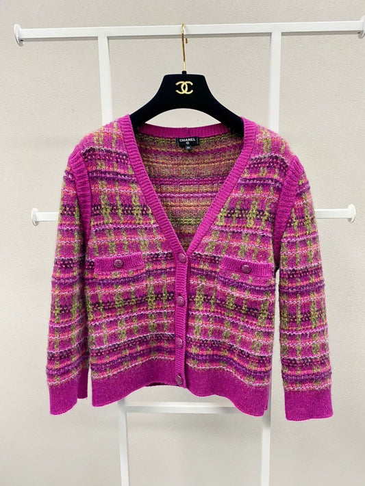 Chanel pink cashmere cardigan