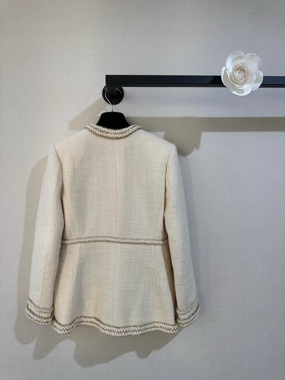 Chanel 17A ecru tweed jacket