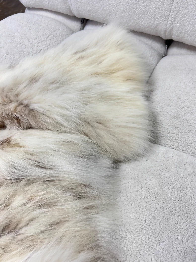 Dior white fur coat