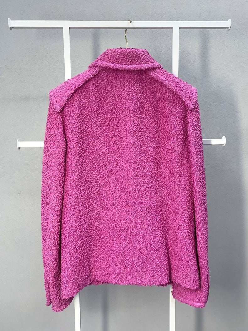 Chanel 2020 rose pink tweed jacket