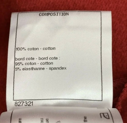 Chanel 17B Red Navy Blue Gabrielle Logo Pullover Sweater FR 46