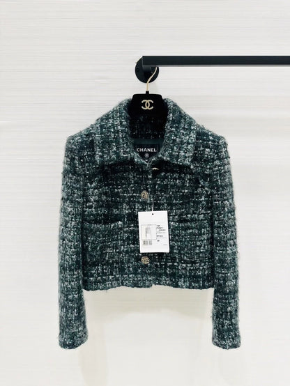 Chanel 18K green tweed jacket