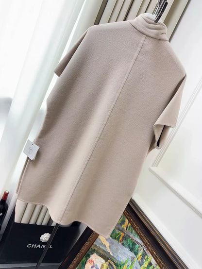 Hermes light khaki cape cashmere jacket