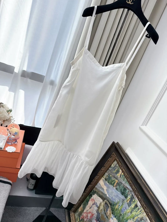 Chanel 25S white silk dress