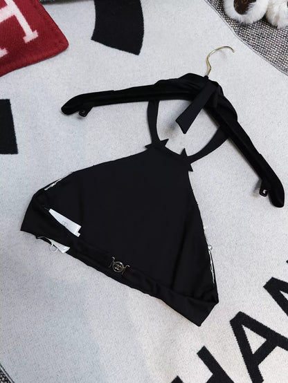 Chanel 24C Star Diamond Sequin Embroidery Black Top