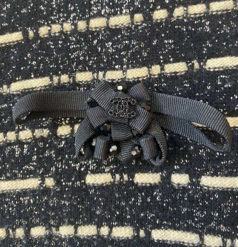 Chanel 10A Iceberg Collection Striped Metallic Long Cardigan FR 34