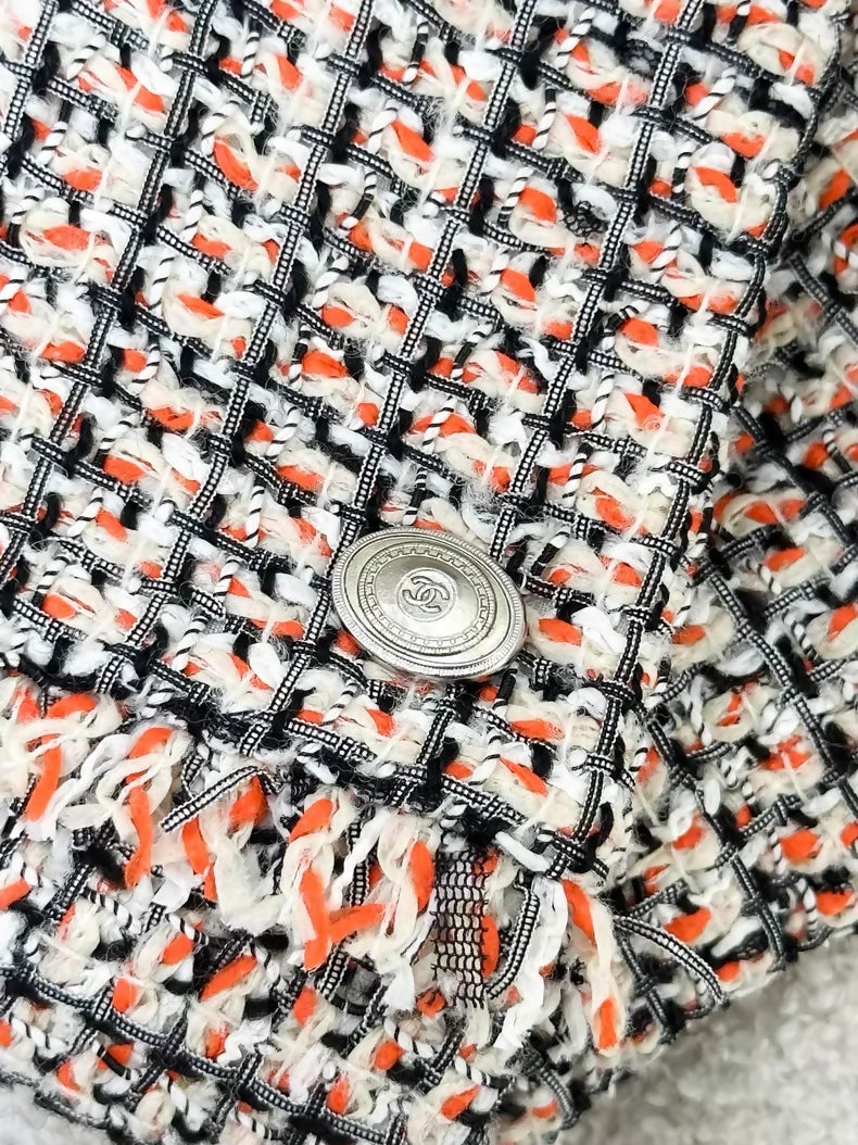 Chanel mixed-color tweed dress