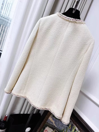 Chanel 26C Beige Tweed Jacket