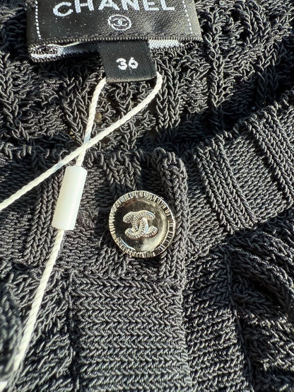 Chanel 25C ruffled cotton cardigan