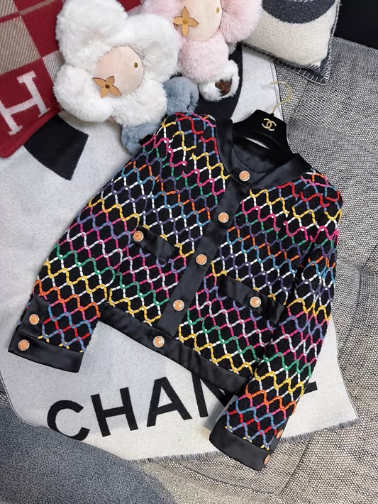 Chanel 22S Colourful Quilted tweed Jacket
