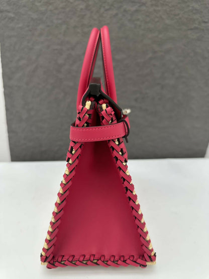 Hermès Limited Edition Picnic Birkin 25 Rose Framboise Osier Wicker & Swift Leather with Palladium Hardware