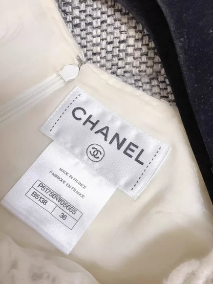 Chanel 15A off-white camellia dress