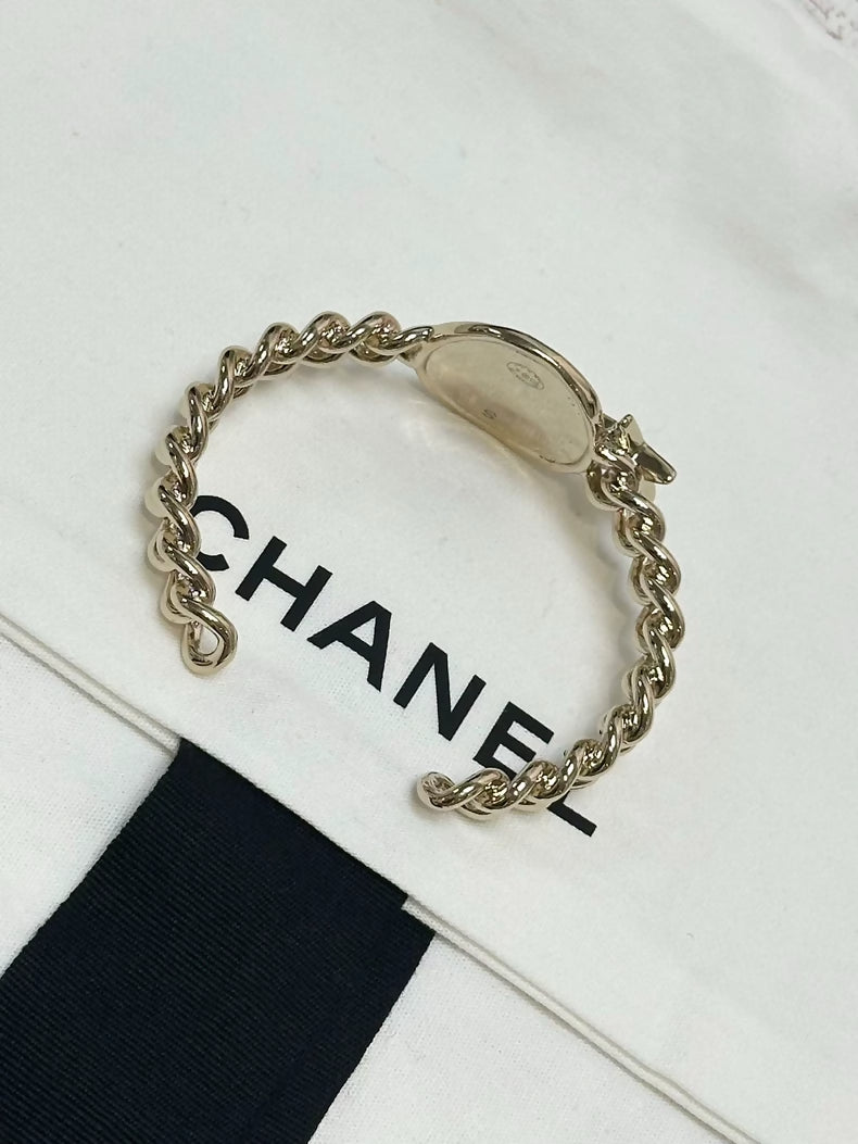 Chanel 23B Double C Gold Coin Bracelet