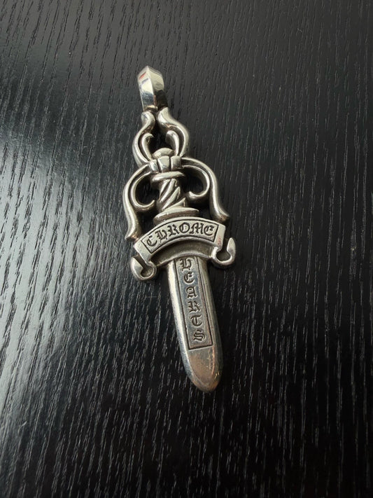 Chrome Hearts sterling silver large sword pendant
