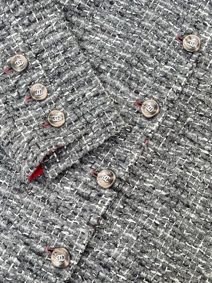 Chanel 24A grey tweed coat