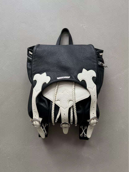 Chrome Hearts Black and White Color Block Backpack