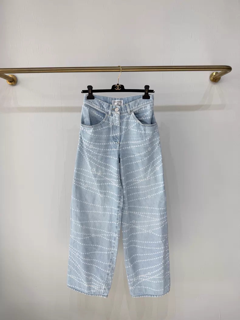 Chanel light blue jeans