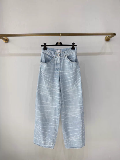 Chanel light blue jeans