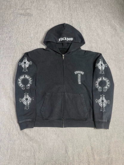 Chrome Hearts Limited Edition Friends & Family Washed Zip-Up Hoodie