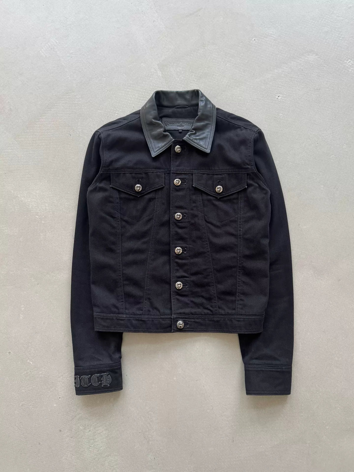 Chrome Hearts Rolling Stones tongue and "Bitch" patch Jacket