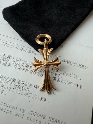 Chrome Hearts 22k gold Tiny Cross pendant