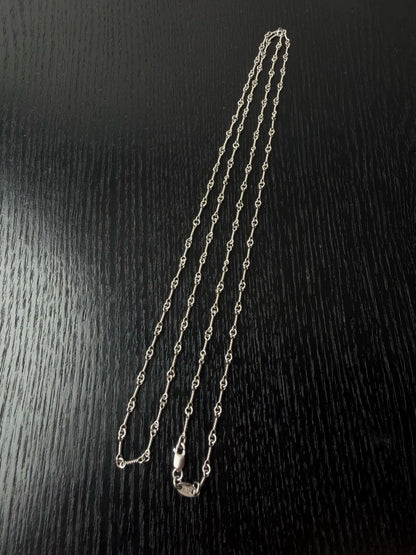 Chrome Hearts 18k white gold bamboo necklace