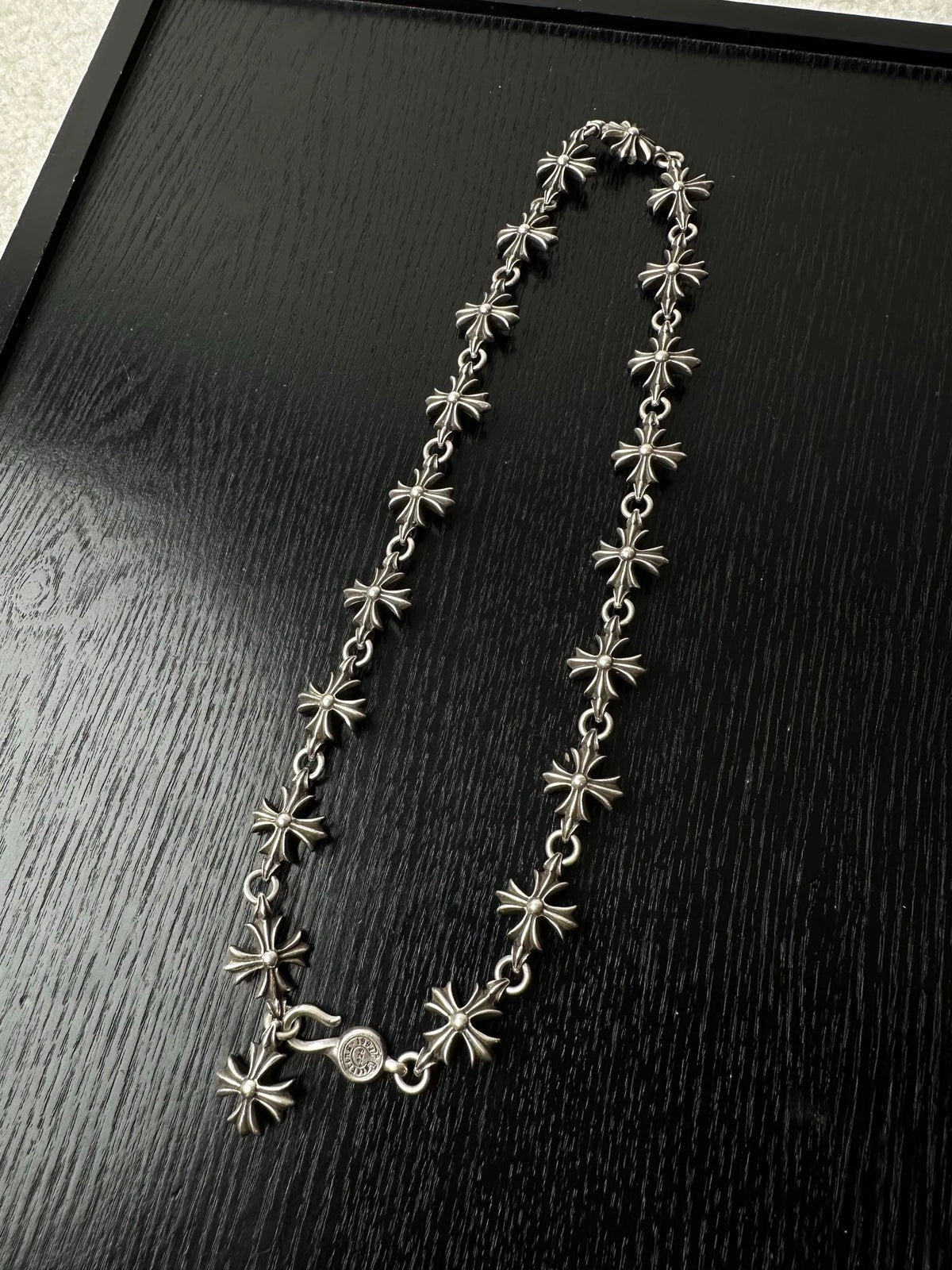 Chrome Hearts Sterling Silver Plus Cross Necklace