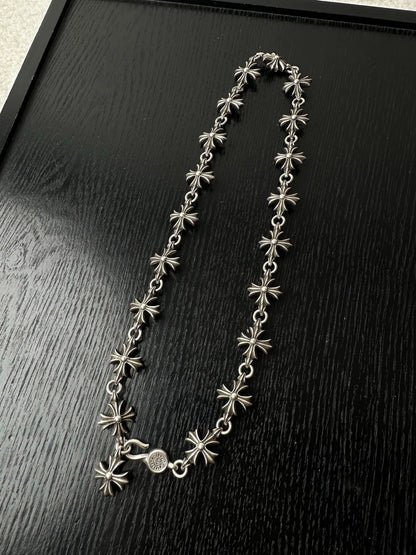 Chrome Hearts Sterling Silver Plus Cross Necklace