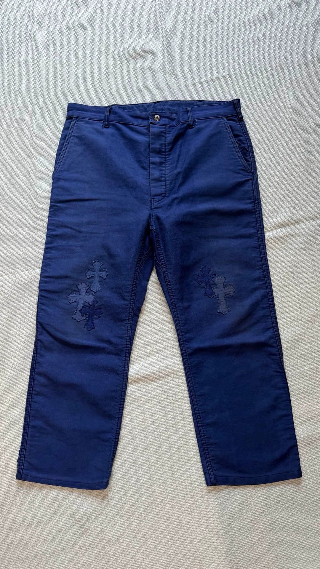 Chrome Hearts light wash cargo Pants