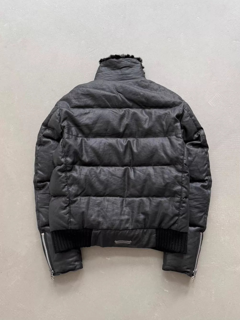 Chrome Hearts Gunslinger Down Jacket with Mink Collar