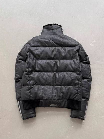 Chrome Hearts Gunslinger Down Jacket with Mink Collar