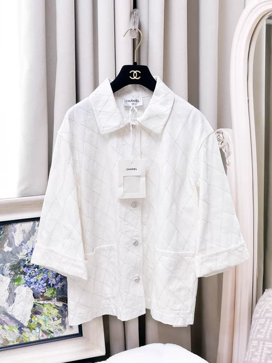 Chanel 26M white shirt jacket