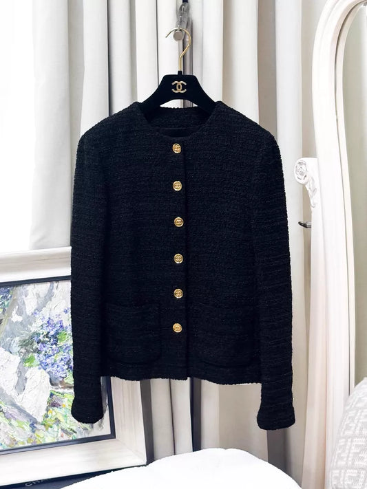 Chanel 23A black tweed jacket