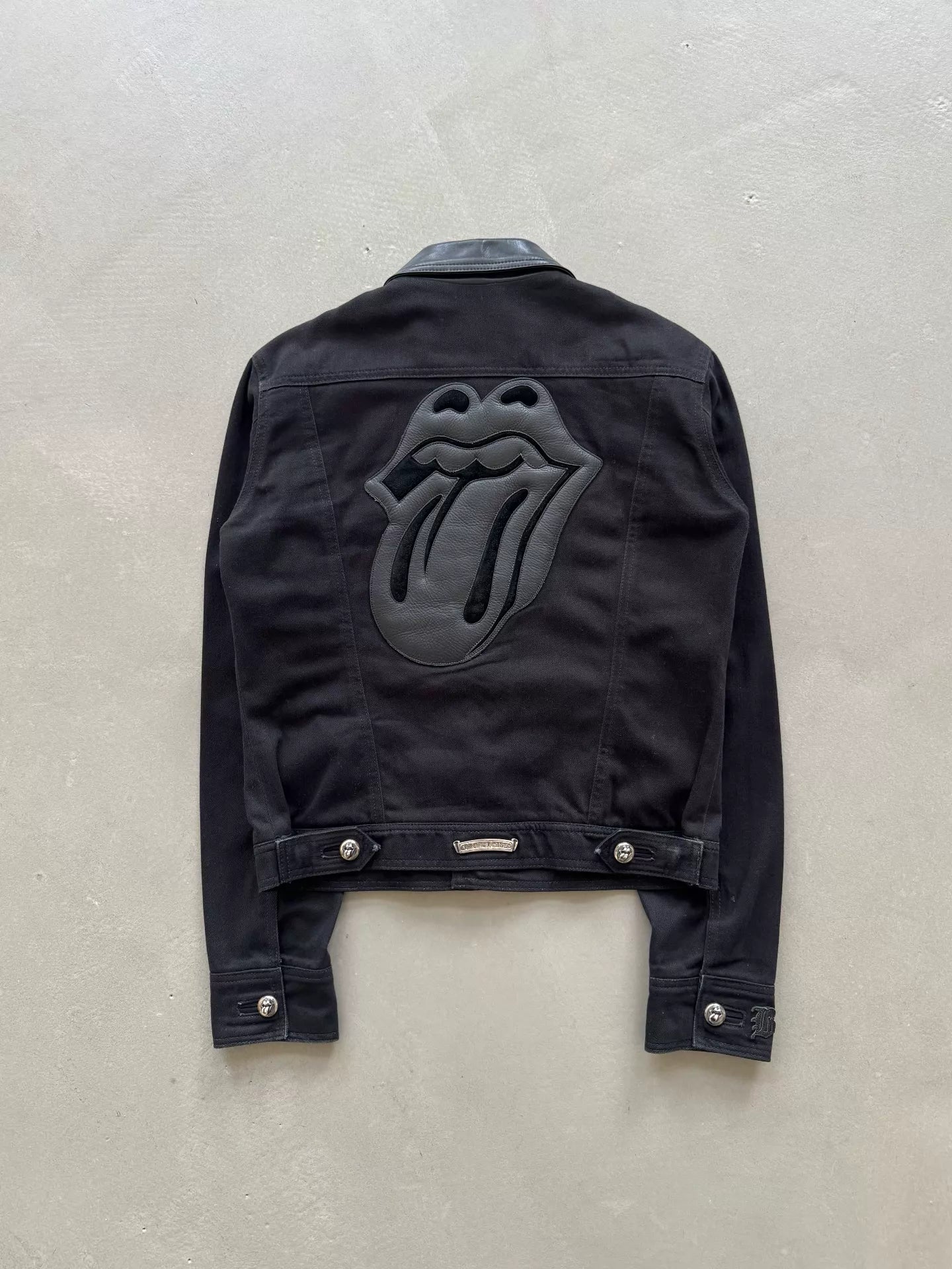Chrome Hearts Rolling Stones tongue and "Bitch" patch Jacket