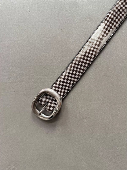 Chrome Hearts checkerboard scout flower Gunslinger Ring Belt