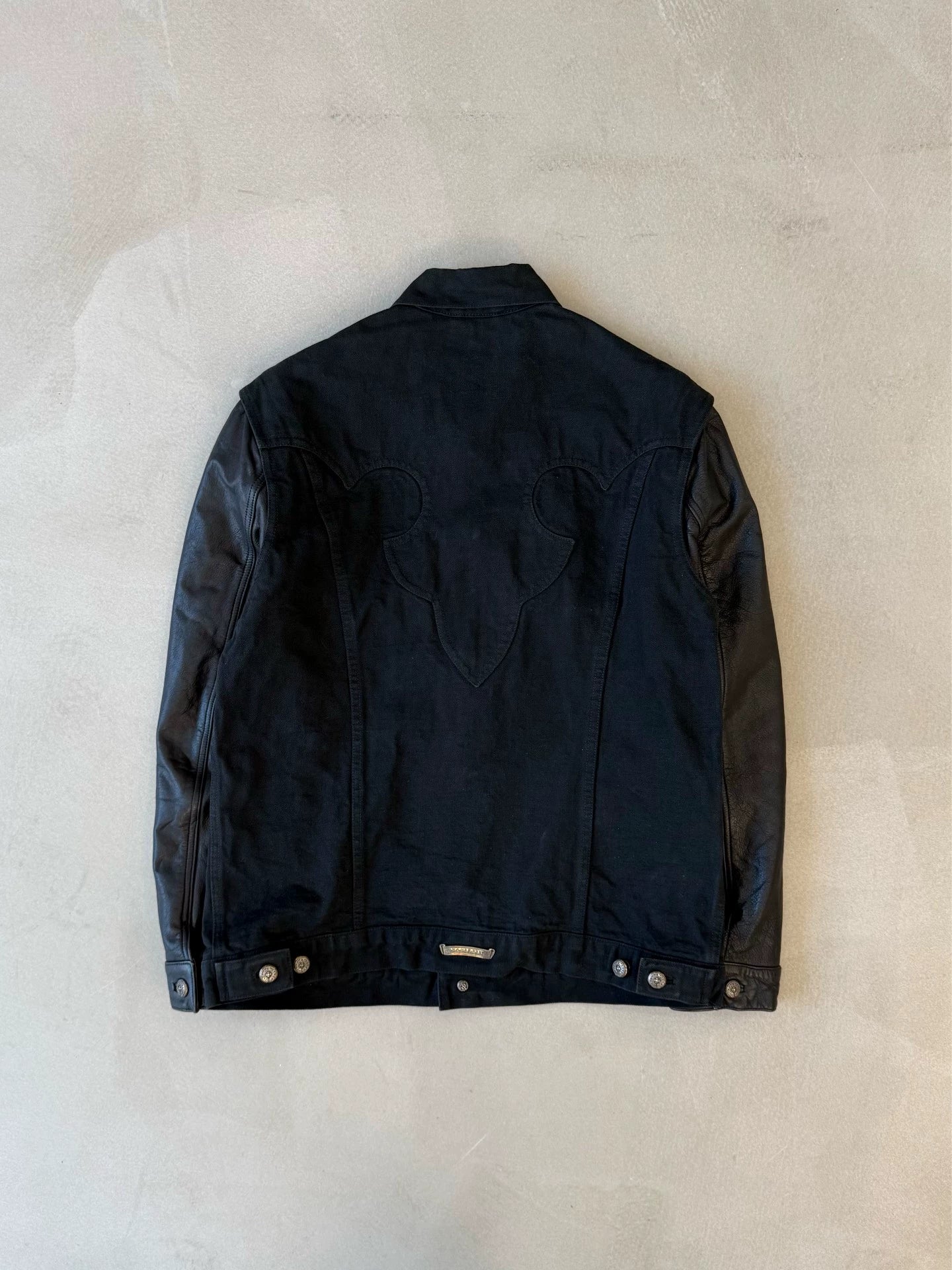 Chrome Hearts Fleur Flame Jacket with Leather Sleeves