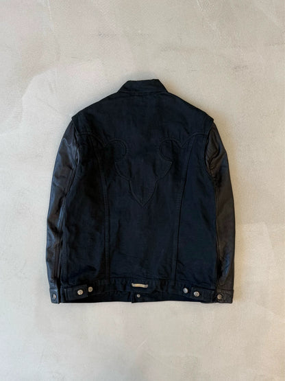 Chrome Hearts Fleur Flame Jacket with Leather Sleeves
