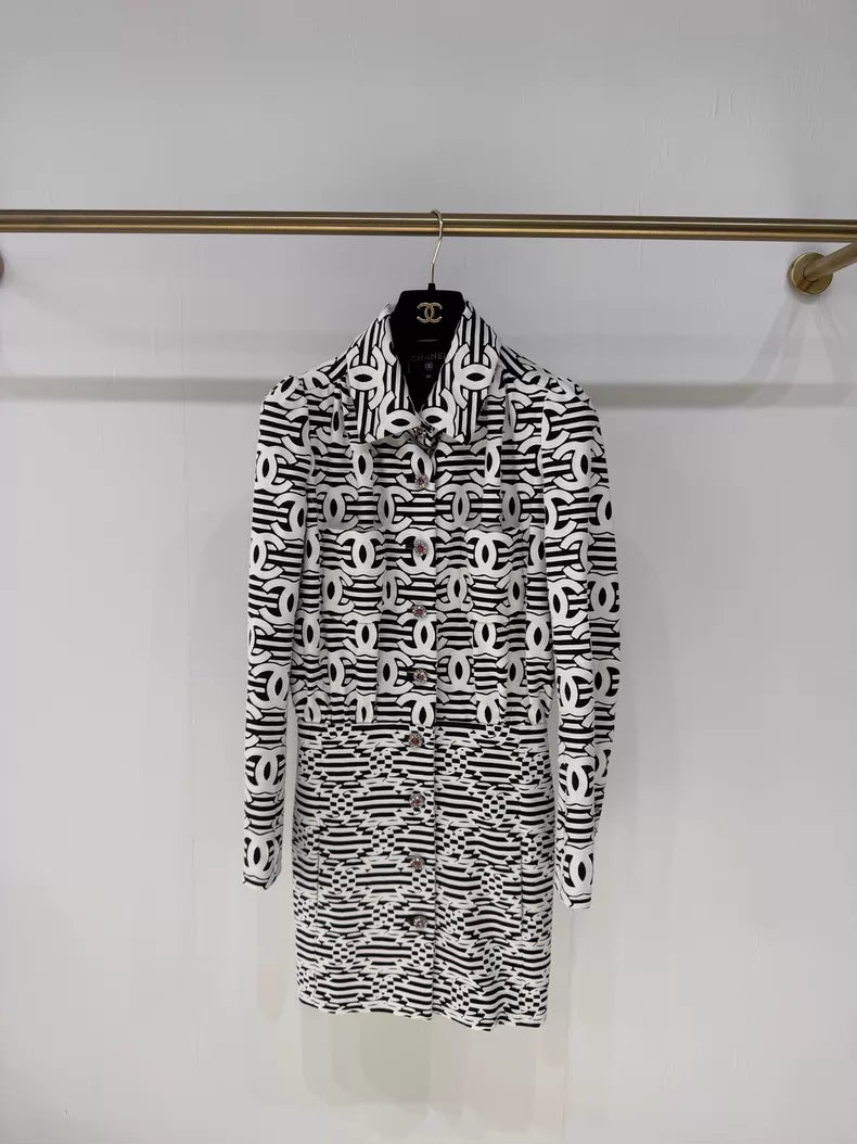 Chanel 24S Black and White Jacket