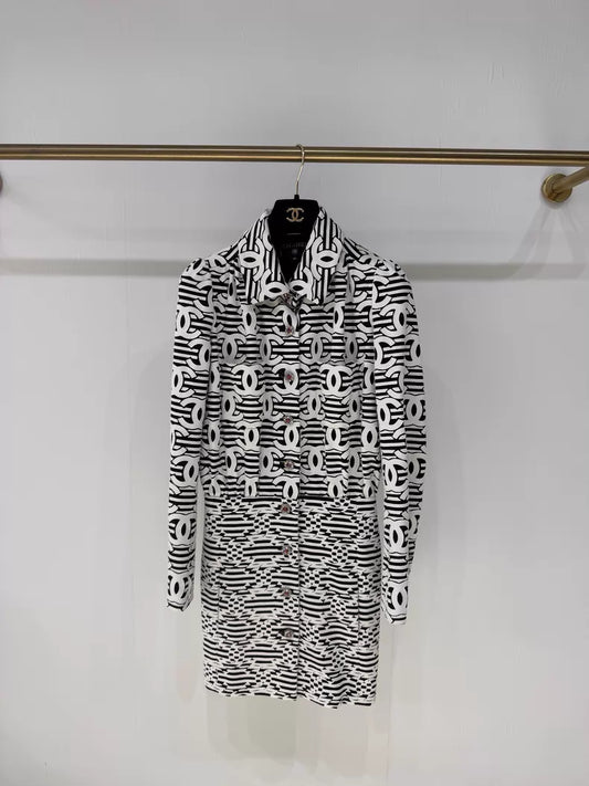 Chanel 24S Black and White Jacket