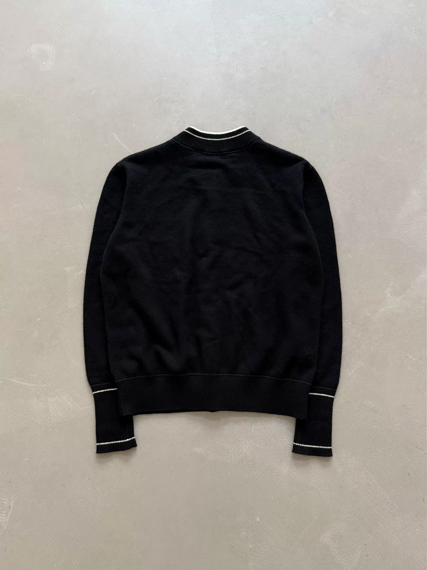 Chrome Hearts Cross-Panel Cashmere Knit Cardigan with Silver Buckles