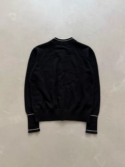 Chrome Hearts Cross-Panel Cashmere Knit Cardigan with Silver Buckles