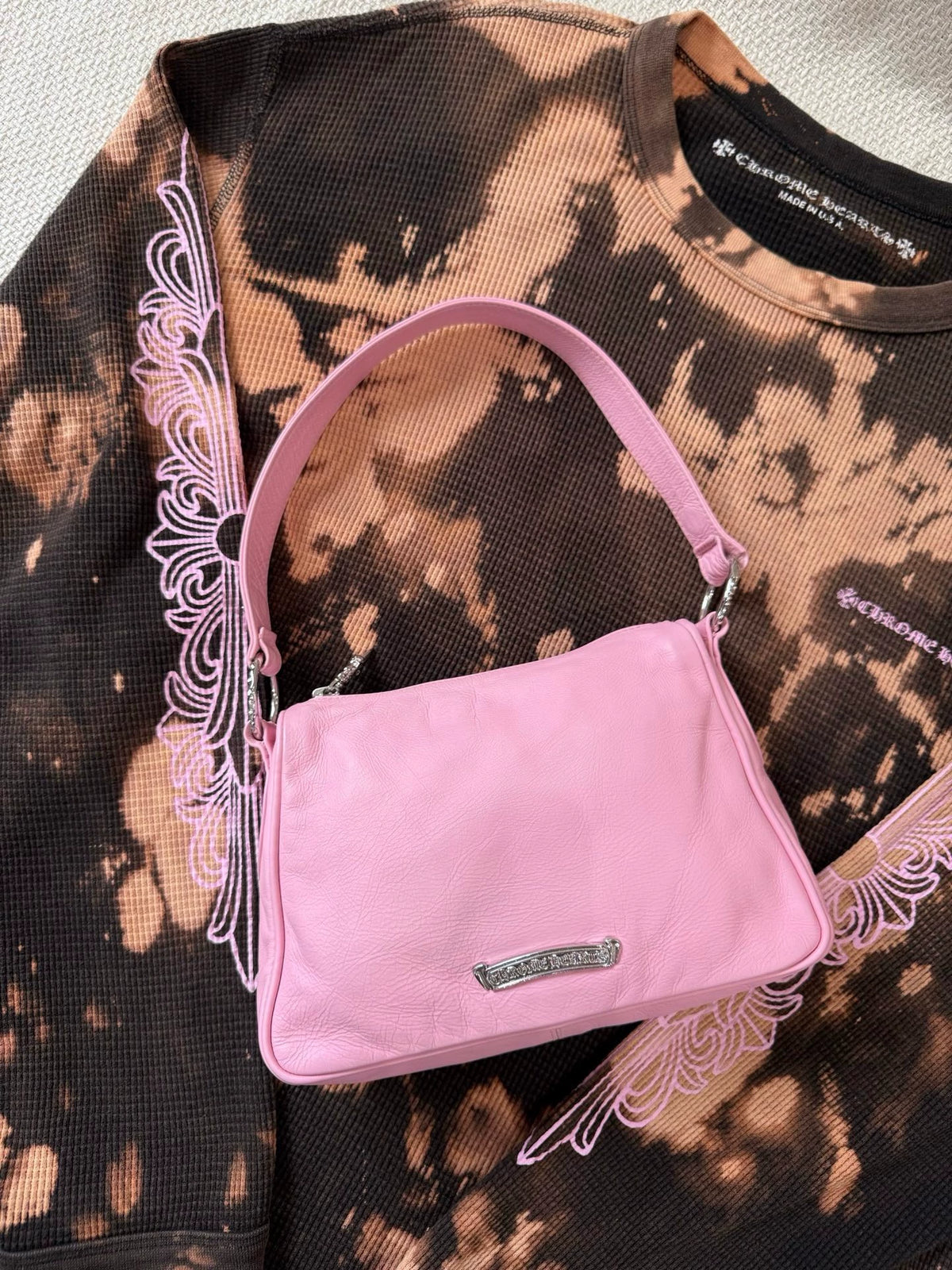 Chrome Hearts pink shoulder bag