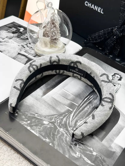 Chanel 22S grey denim headband