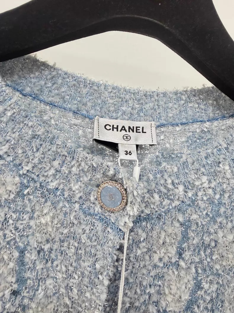 Chanel 26c blue cardigan