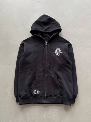 Chrome Hearts Camouflage Sword Scroll Print Waffle-Lined Zip-Up Hoodie