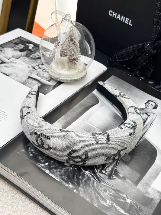 Chanel 22S grey denim headband