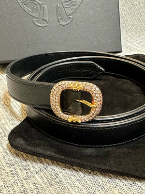Chrome Hearts 22k gold belt with full diamond buckle
